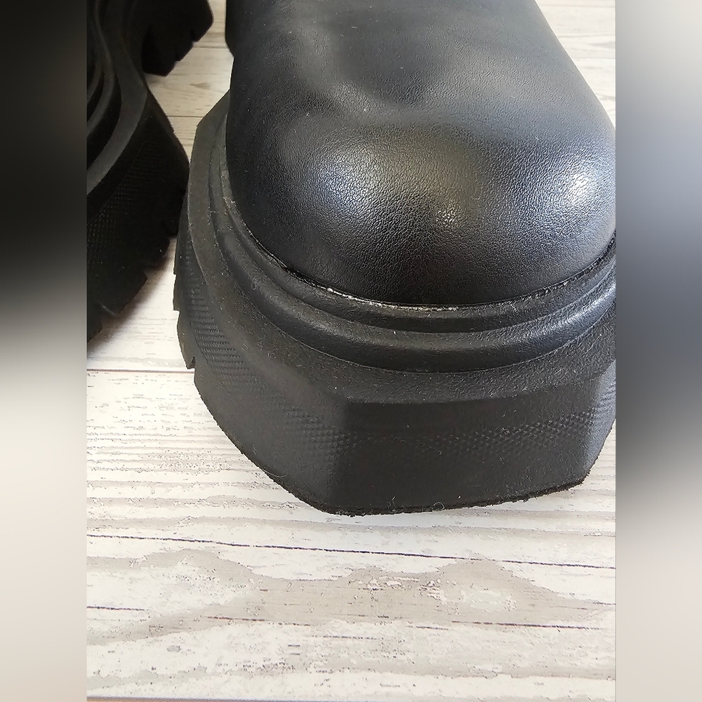 ZARA Black Chunky Chelsea Boots Size 41/ USA 10 NWT NO BOX Platform Lug Sole - Picture 4 of 7